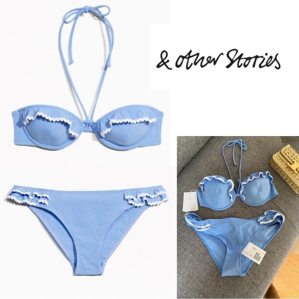 & Other Stories 💙French Riviera Bikini Swim Set - Size M